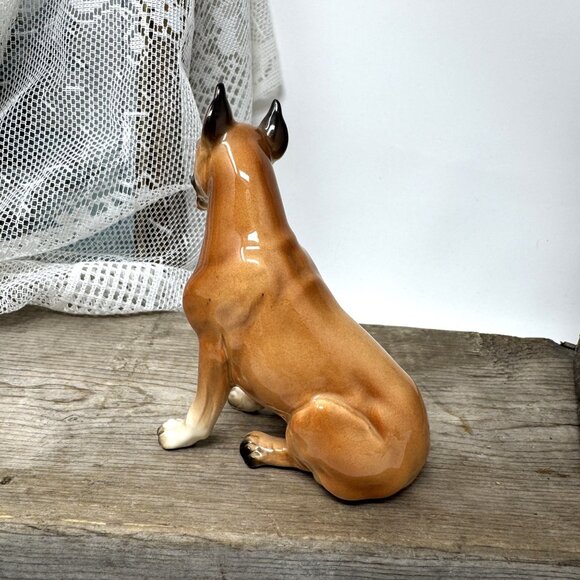 Vintage Shafford Hand-Painted Ceramic Great Dane Dog Figurine signed 9092 - Picture 4 of 7